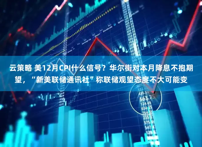 云策略 美12月CPI什么信号？华尔街对本月降息不抱期望，“新美联储通讯社”称联储观望态度不大可能变