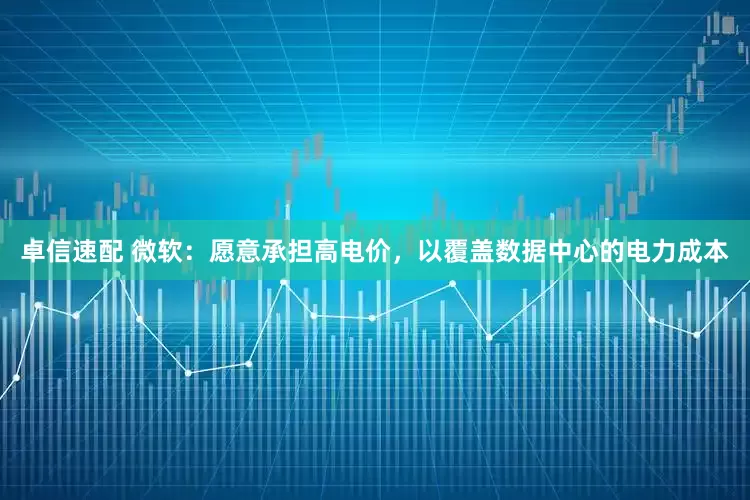 卓信速配 微软：愿意承担高电价，以覆盖数据中心的电力成本